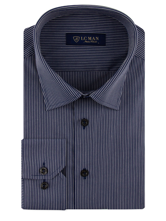 پیراهن مردانه راه راه آستین بلند ال سی من 068