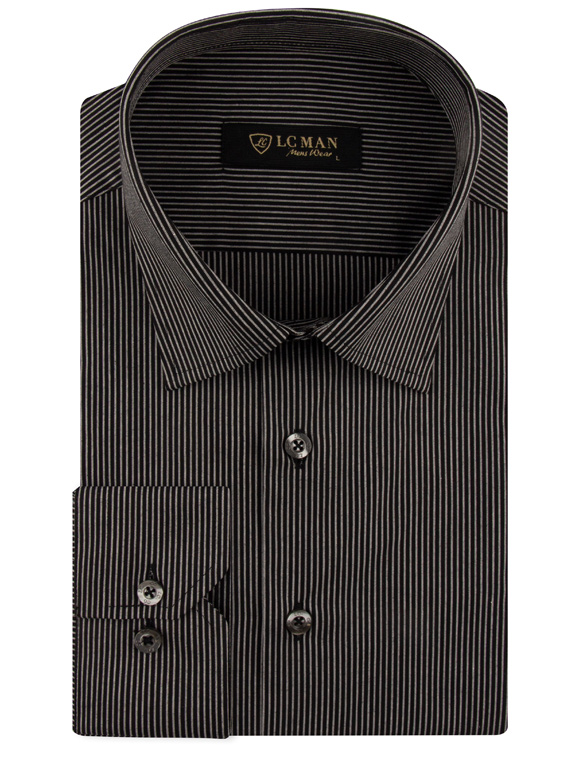 پیراهن مردانه راه راه آستین بلند ال سی من 068