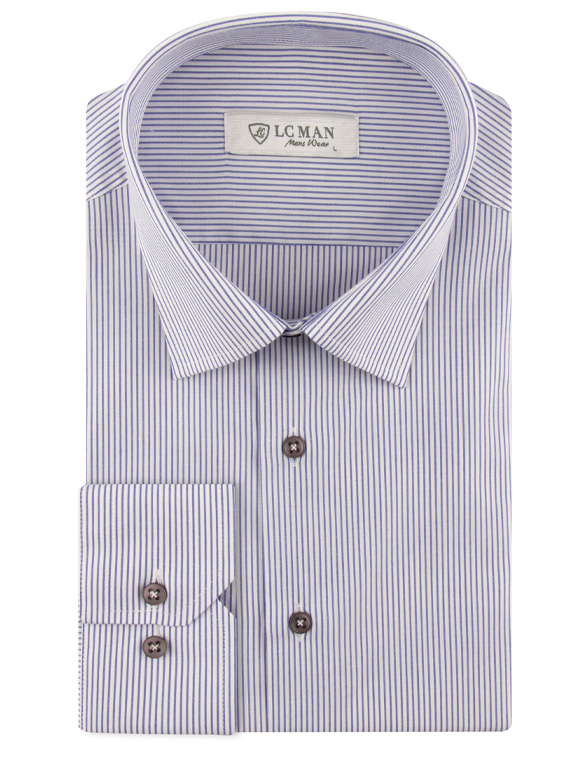 پیراهن مردانه راه راه آستین بلند ال سی من 068