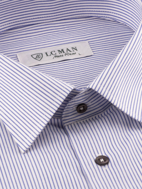 پیراهن مردانه راه راه آستین بلند ال سی من 068