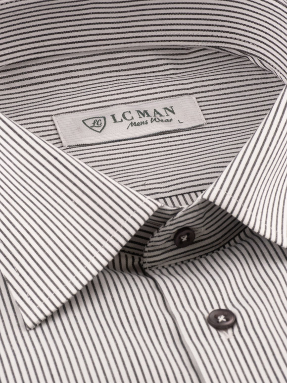 پیراهن مردانه راه راه آستین بلند ال سی من 068