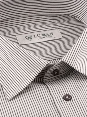 پیراهن مردانه راه راه آستین بلند ال سی من 068