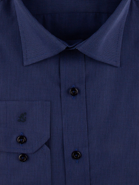 پیراهن مردانه سرمه ای آستین بلند ال سی من 067