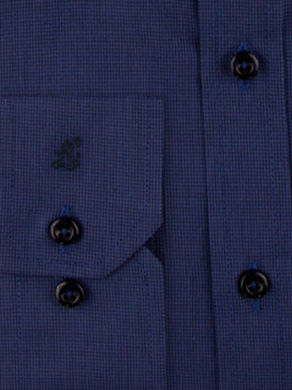 پیراهن مردانه سرمه ای آستین بلند ال سی من 067