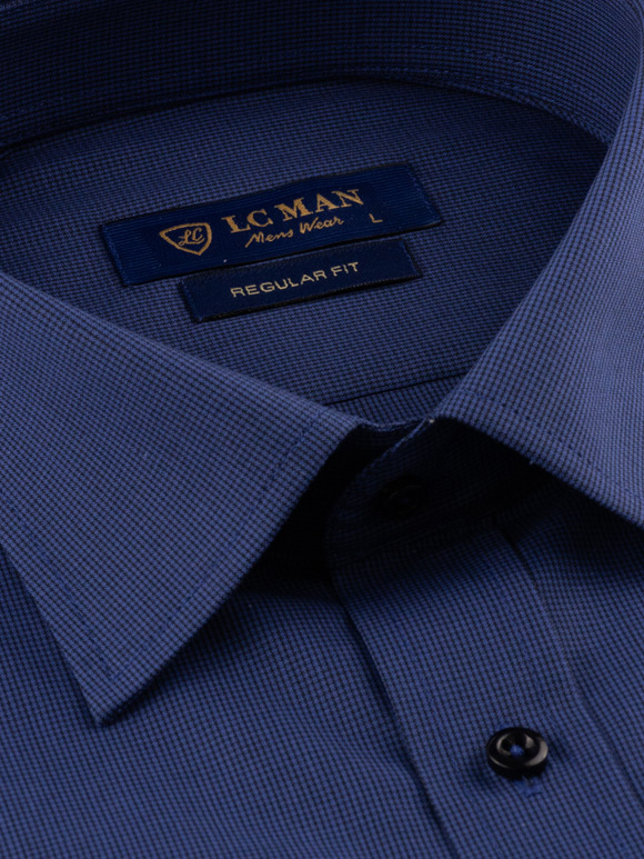 پیراهن مردانه سرمه ای آستین بلند ال سی من 067