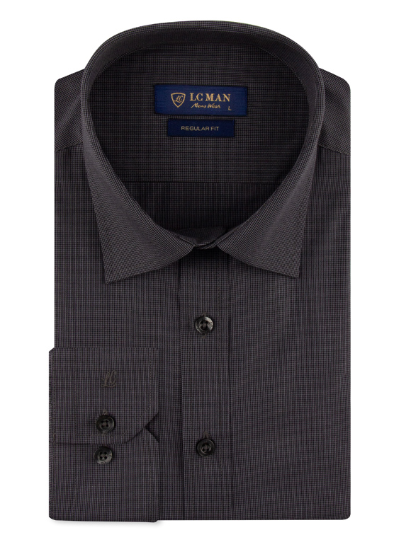 پیراهن چهارخانه ریز آستین بلند ال سی من 5