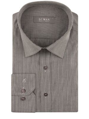 پیراهن مشکی چهارخانه ریز آستین بلند ال سی من 3