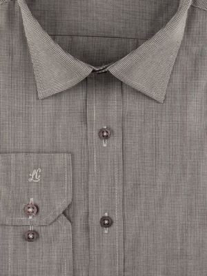 پیراهن مشکی چهارخانه ریز آستین بلند ال سی من 3