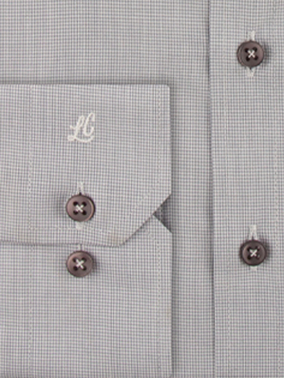 پیراهن مردانه طوسی آستین بلند ال سی من 067