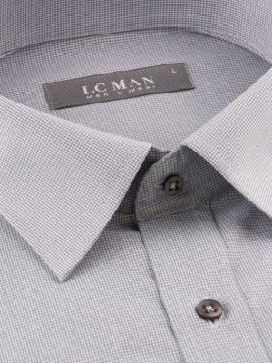 پیراهن مردانه طوسی آستین بلند ال سی من 067