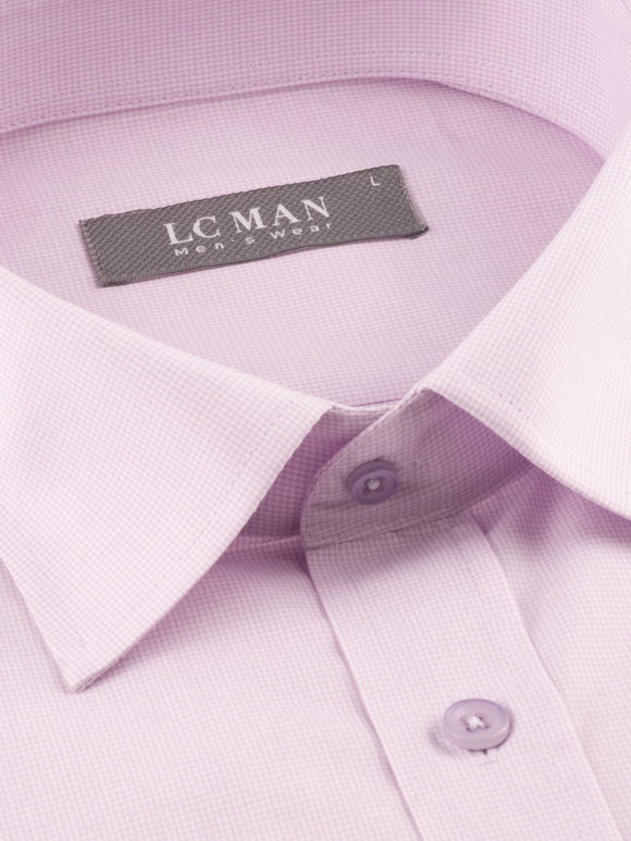 پیراهن مردانه صورتی آستین بلند ال سی من 067