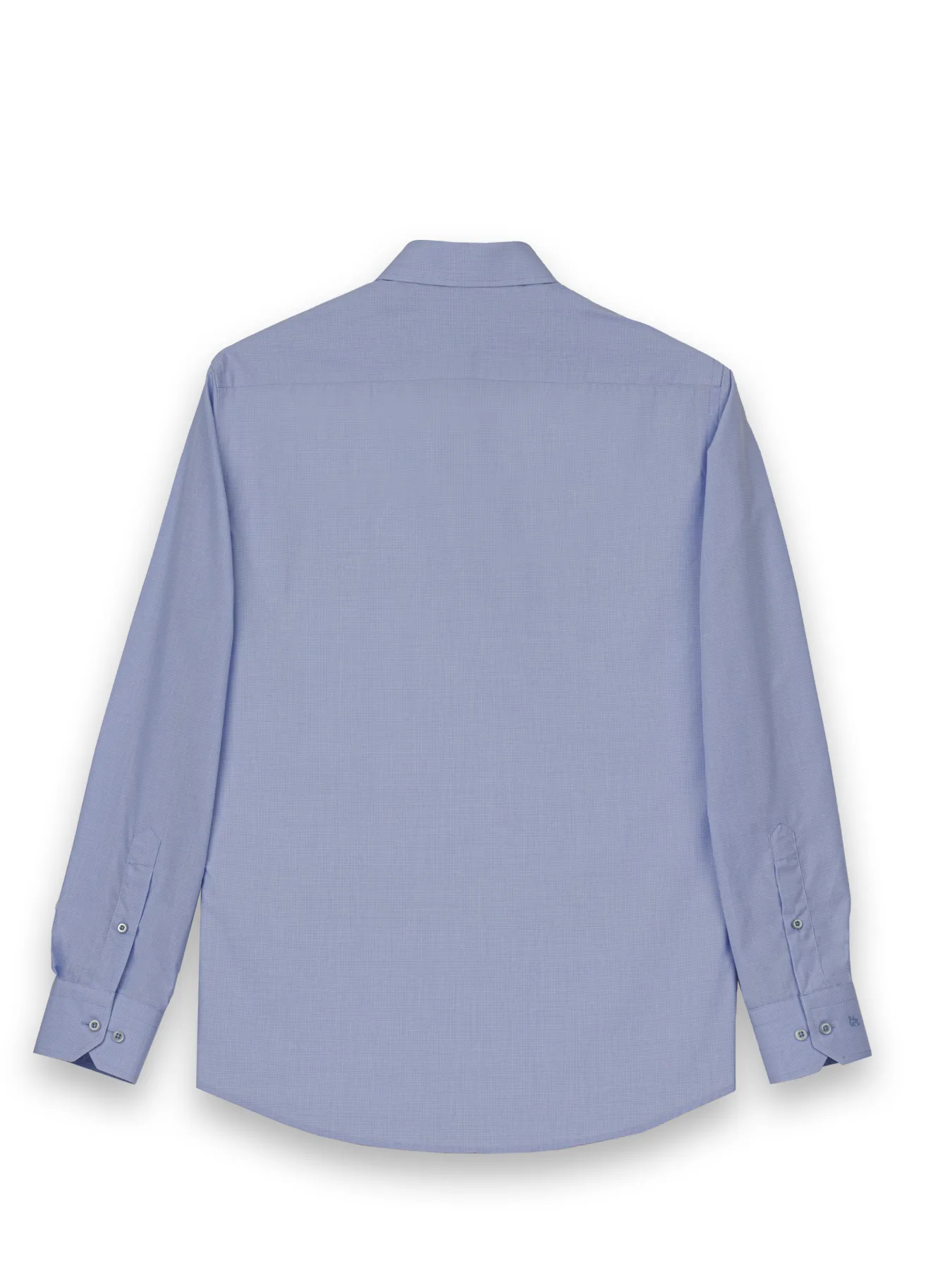 پیراهن آستین بلند آبی چهارخانه ریز