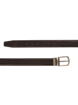 کمربندچرم قهوه ایی زبانه دارسگک چرخشی فولتر سگک دودی