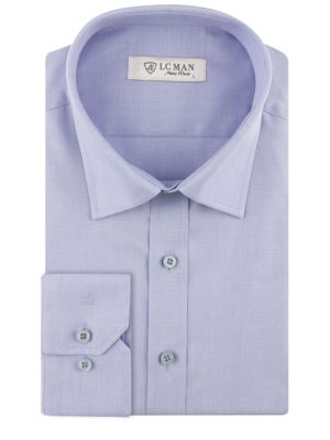 پیراهن آبی آستین بلند ساده ال سی من 3