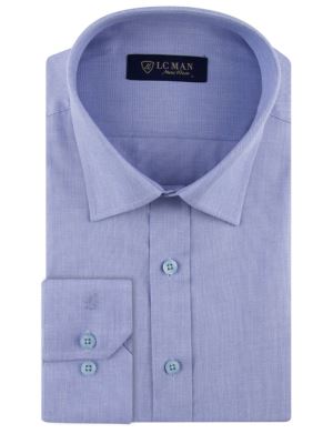 پیراهن آبی روشن ساده آستین بلند ال سی من 6