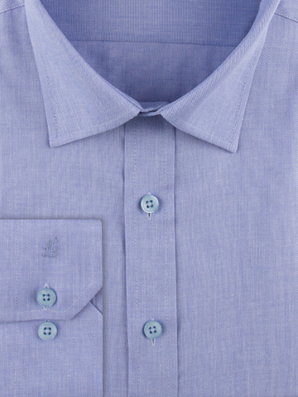 پیراهن آبی روشن ساده آستین بلند ال سی من 6