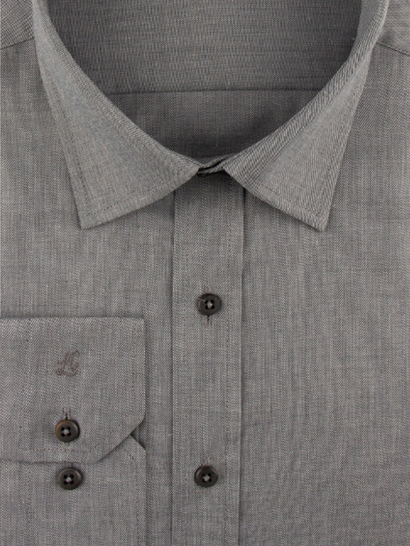 پیراهن مردانه طوسی آستین بلند ال سی من 071