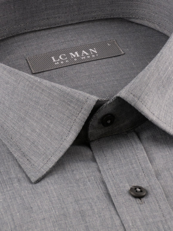 پیراهن مردانه طوسی آستین بلند ال سی من 071