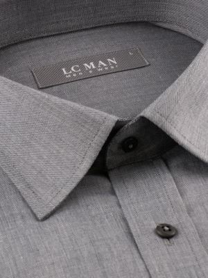 پیراهن مردانه طوسی آستین بلند ال سی من 071