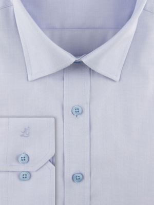 پیراهن مردانه آبی روشن آستین بلند ساده ال سی من 
