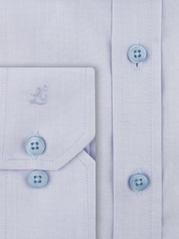 پیراهن مردانه آبی روشن آستین بلند ساده ال سی من 
