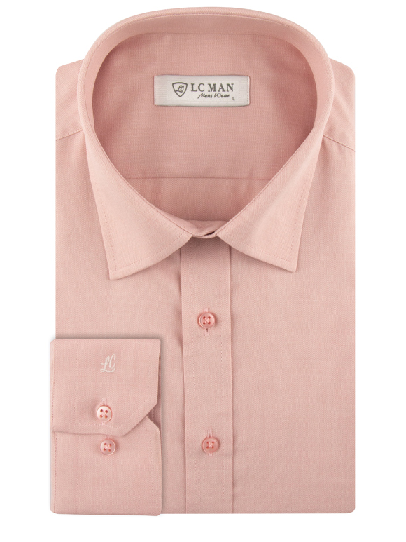 پیراهن ساده گلبهی آستین بلند ال سی من 