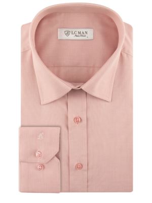 پیراهن ساده گلبهی آستین بلند ال سی من 