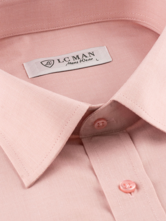 پیراهن ساده گلبهی آستین بلند ال سی من 