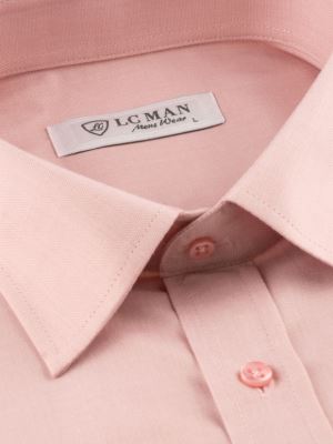 پیراهن ساده گلبهی آستین بلند ال سی من 