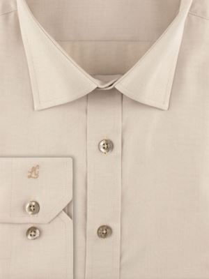 پیراهن ساده کرم آستین بلند ال سی من 3