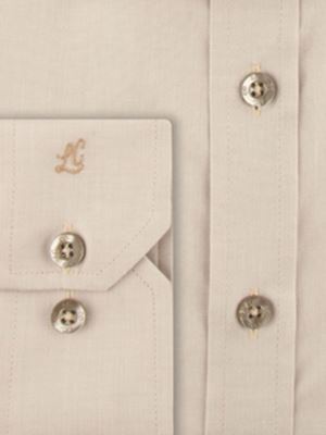 پیراهن ساده کرم آستین بلند ال سی من 3