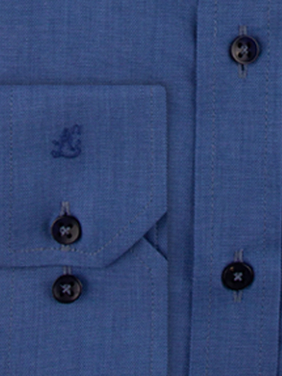 پیراهن آبی آستین بلند ساده ال سی من 4 