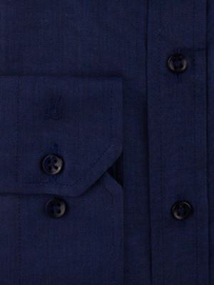 پیراهن مردانه سرمه ای آستین بلند ال سی من 071