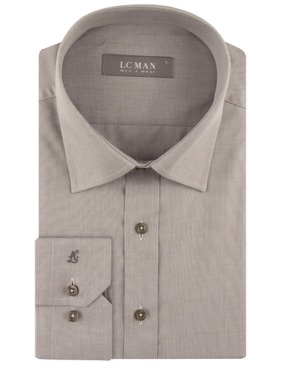 پیراهن طوسی ساده آستین بلند ال سی من 8