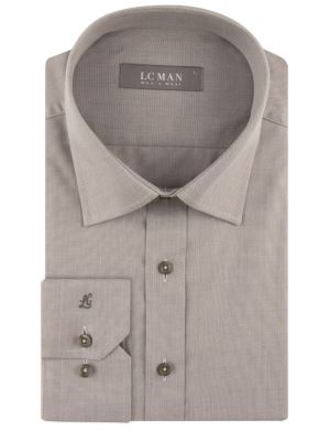 پیراهن طوسی ساده آستین بلند ال سی من 8