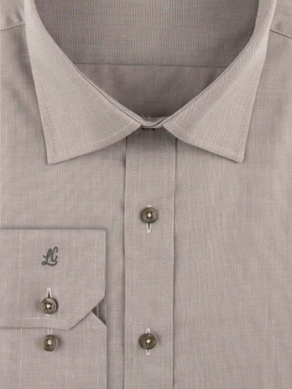 پیراهن طوسی ساده آستین بلند ال سی من 8