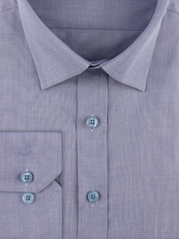 پیراهن آبی ساده آستین بلند ال سی من 9