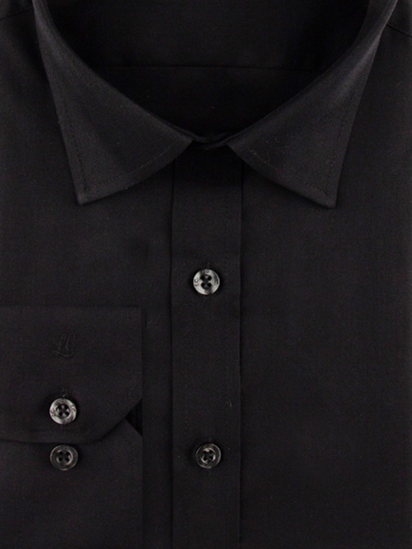 پیراهن  مردانه مشکی آستین بلند ال سی من 071