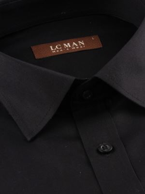 پیراهن  مردانه مشکی آستین بلند ال سی من 071