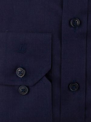 پیراهن سرمه ای تیره ساده آستین بلند ال سی من 4