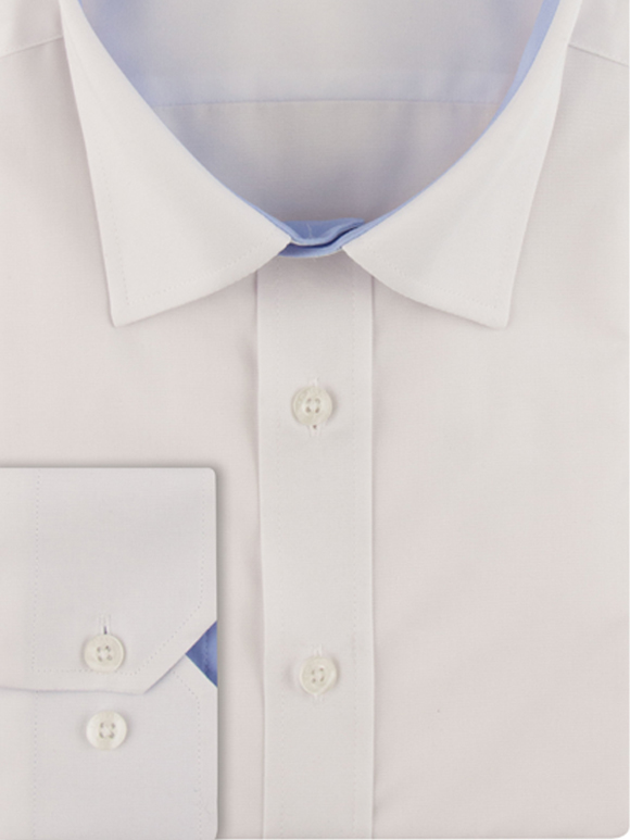 پیراهن مردانه سفید آستین بلند ال سی من 059