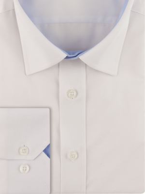 پیراهن مردانه سفید آستین بلند ال سی من 059