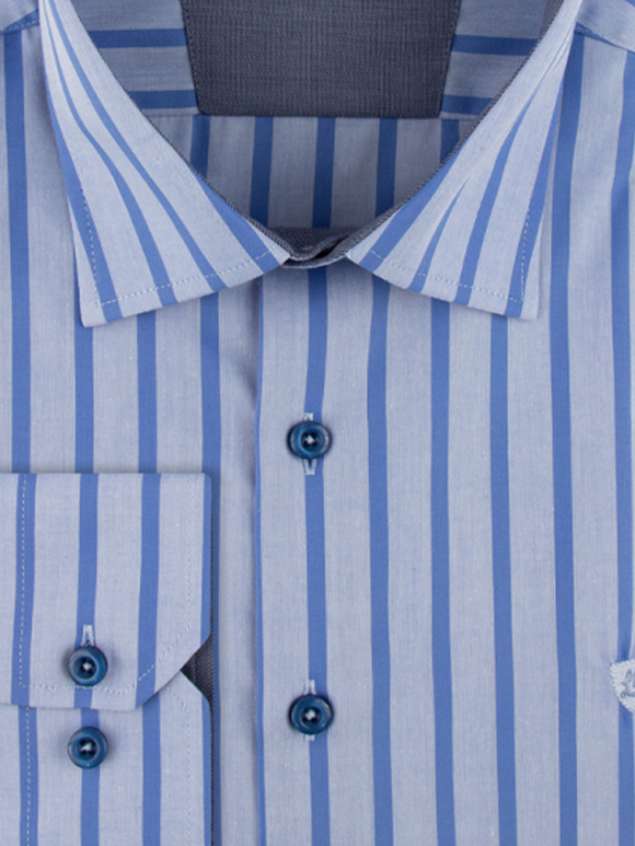 پیراهن مردانه راه راه آستین بلند ال سی من 078