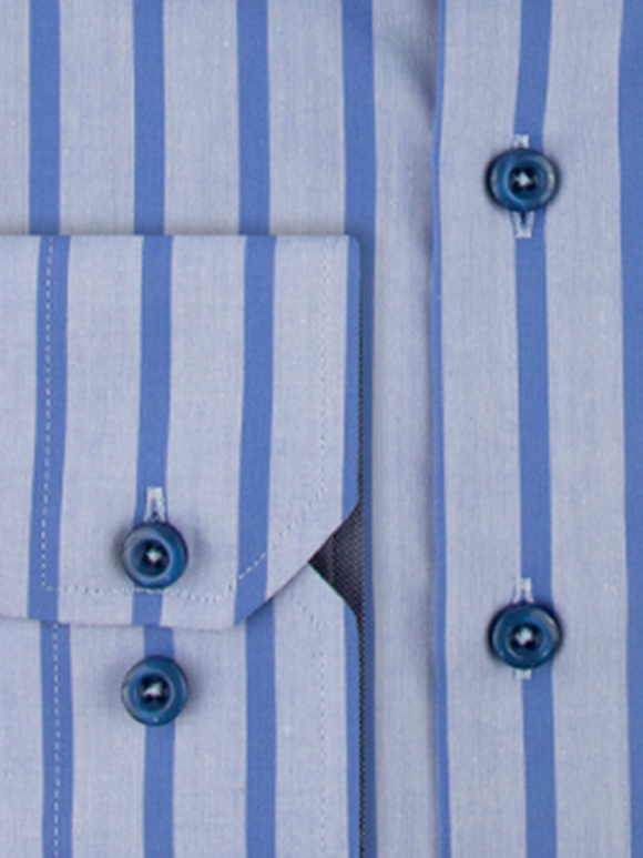 پیراهن مردانه راه راه آستین بلند ال سی من 078