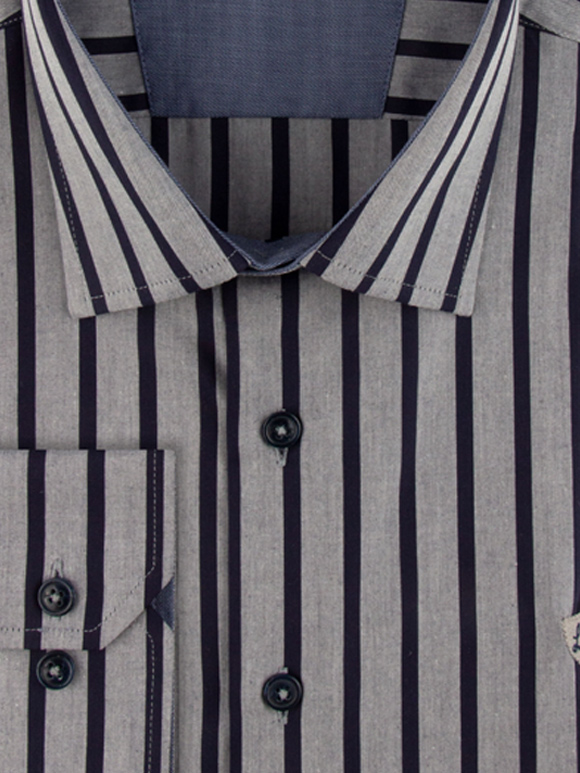 پیراهن مردانه راه راه آستین بلند ال سی من 078