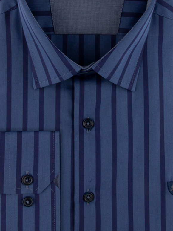 پیراهن مردانه راه راه آستین بلند ال سی من 078