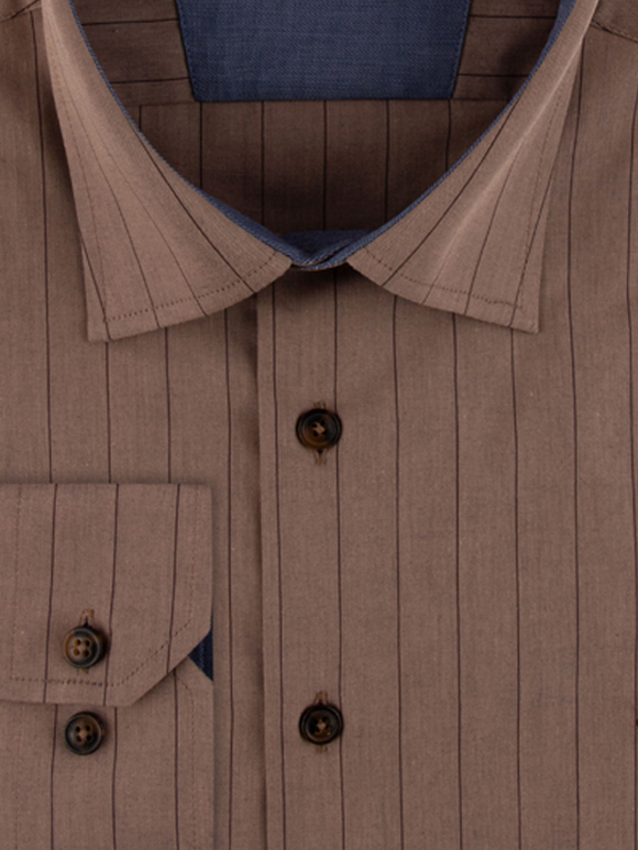 پیراهن مردانه راه راه آستین بلند ال سی من 077