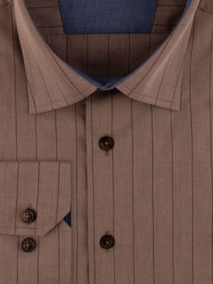 پیراهن مردانه راه راه آستین بلند ال سی من 077