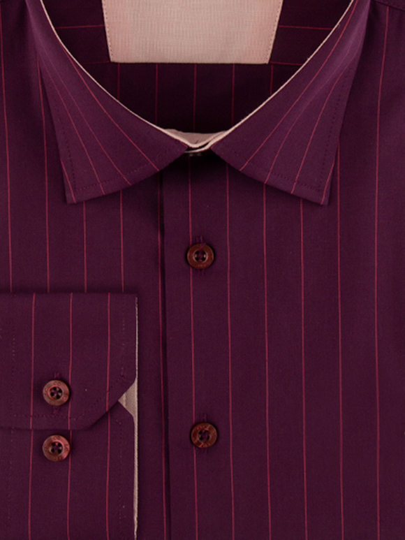 پیراهن مردانه راه راه آستین بلند ال سی من 077