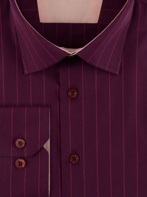 پیراهن مردانه راه راه آستین بلند ال سی من 077